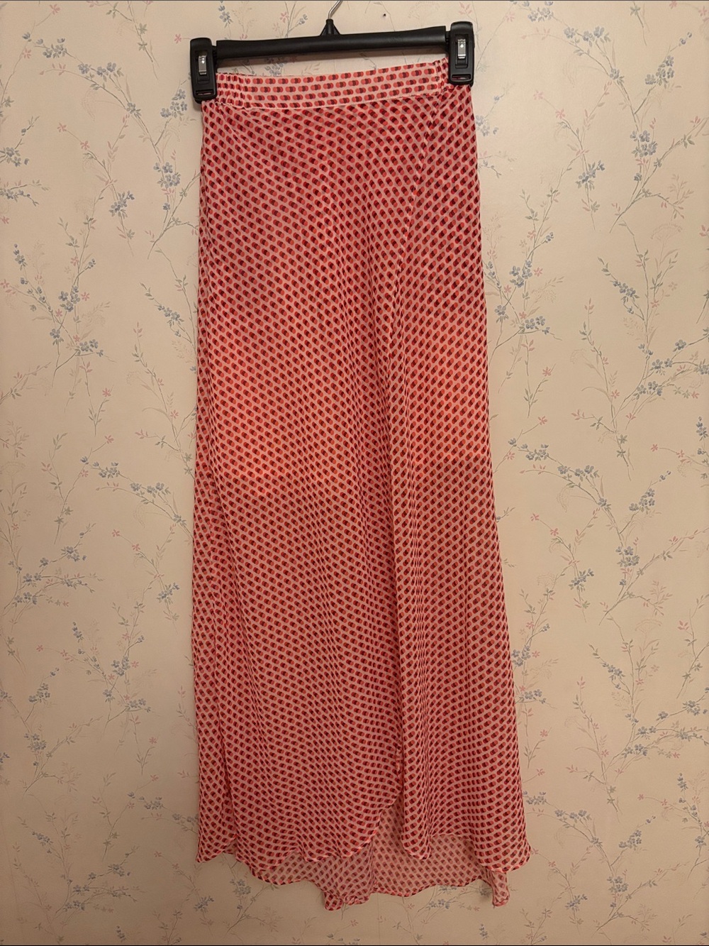 Pink Geometric Short-Sleeve Maxi Skirt and Crop Top - Picture 6 of 9